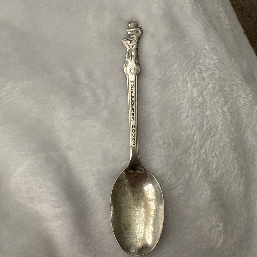 Vintage Silver Plate FLATWARE HUCKLEBERRY HOUND CARTOON SPOON-6”